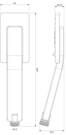 OMNIRES JIMJIM-RCR - kézi zuhany JIMJIM, fényes króm kivitel