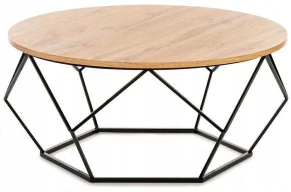 Kávésasztal DIAMOND 40x90 cm fekete/barna