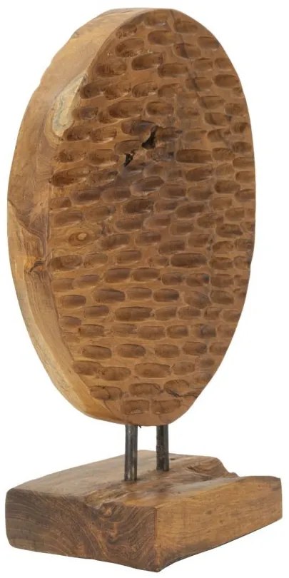 Érmeszobor teak 30x1,5x40cm