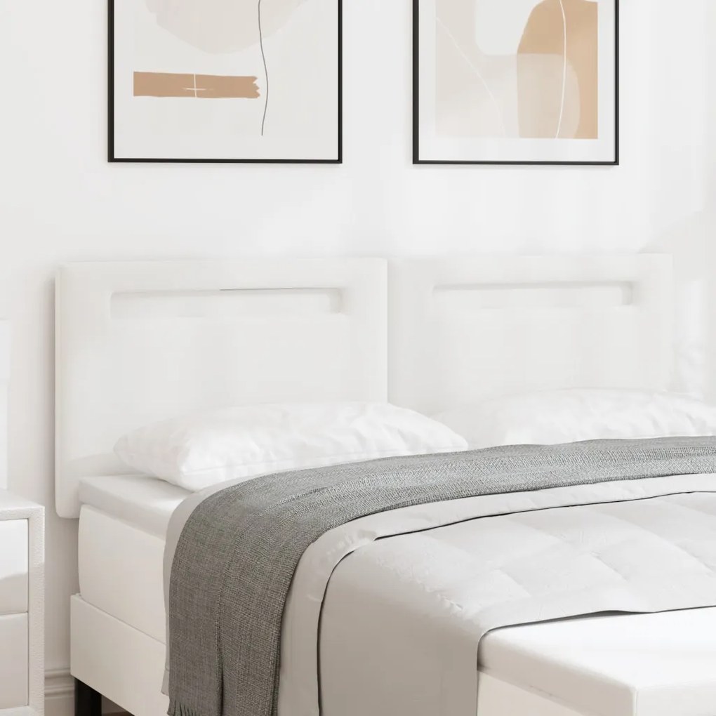 Fejtámla Egyszerű Design Tiszta Fehér 160 cm Műbőr