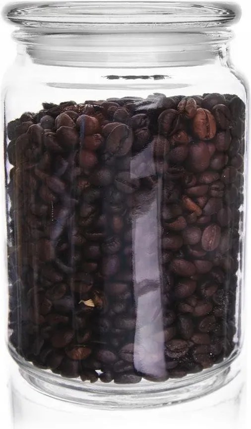 Tároló üveg befőttes üveg kerek ömlesztett termékek kávé 750 ml