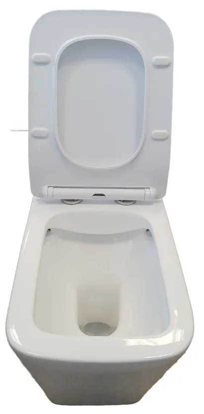 Eros QUADRO padlón álló WC - WC ülőkével komplett - perem nélküli öblítés - alsó / hátsó kifolyású
