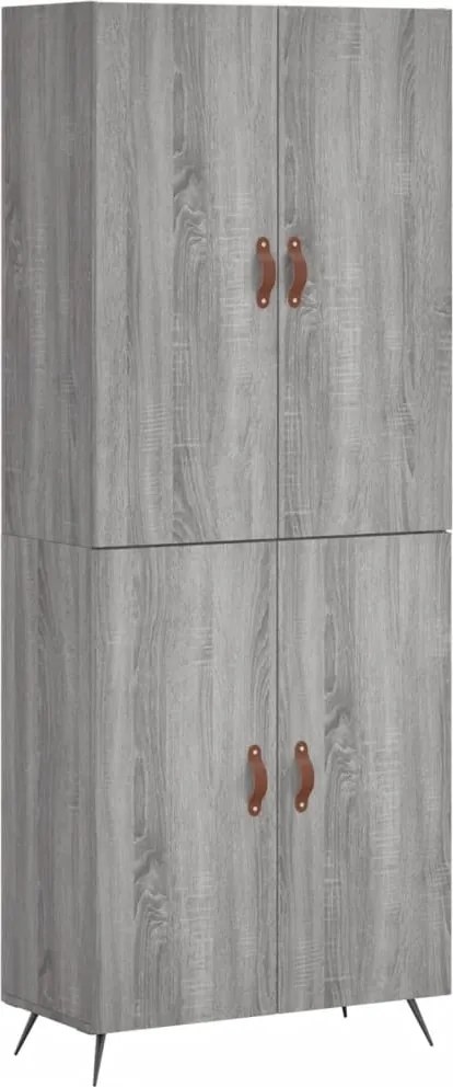 vidaXL szürke sonoma szerelt fa magasszekrény 69,5 x 34 x 180 cm