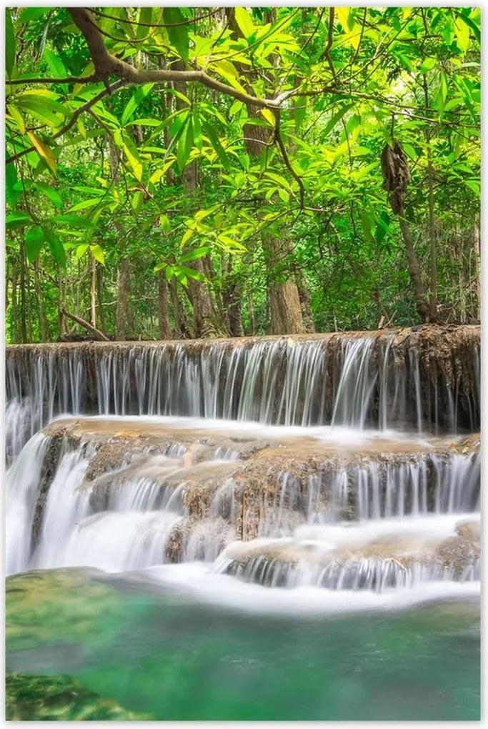Poszterek 80x120 Vízesés Kaszkád Ázsia