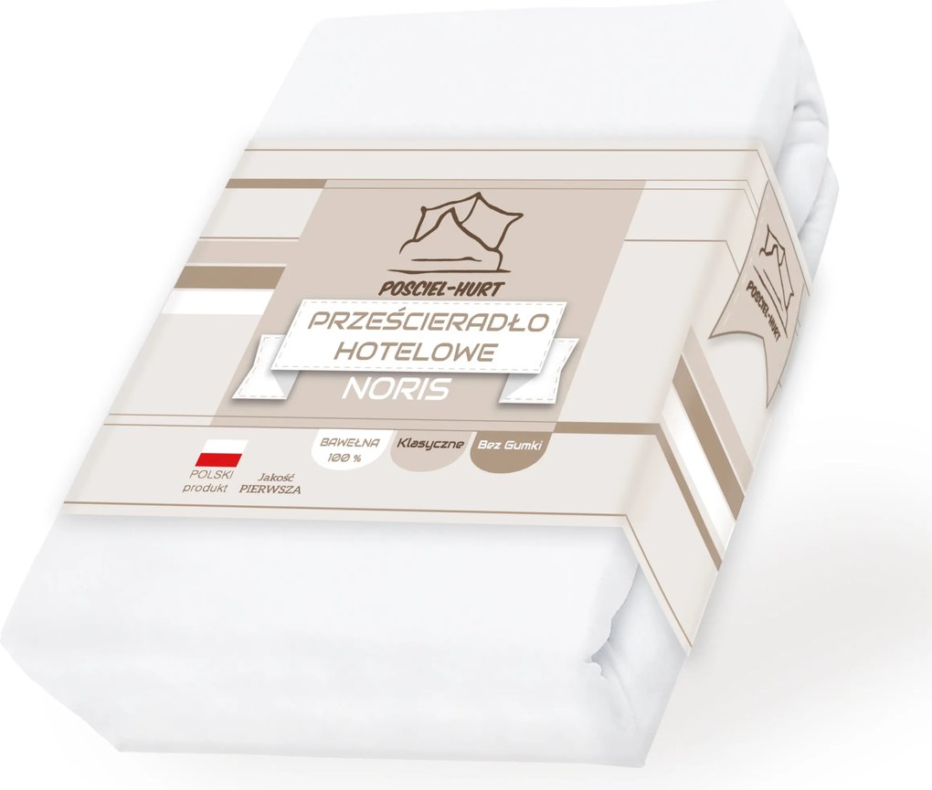 Fehér Szállodai Lepedő Hagyományos Klasszikus 240x280 150g Pamut 100%