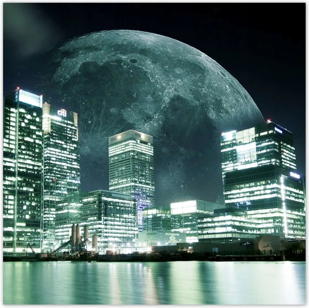 Poszterek 30x30 Hold a város felett