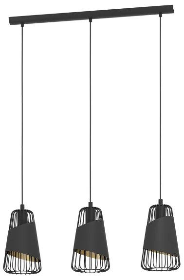 Eglo 49448 - Csillár zsinóron AUSTELL 3xE27/60W/230V