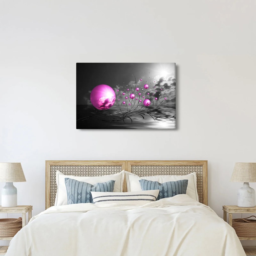 Rózsaszín gömbök képe (90x60 cm)