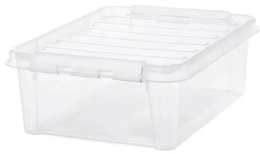SmartStore Classic tárolódoboz fehér klipszekkel, 21 l, 21 l