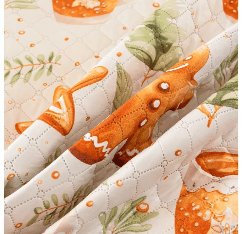 Ágytakaró WINTER GINGERMAN fehér Méret: 170 x 210 cm