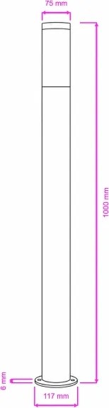 BRILAGI - ELIA kültéri lámpa 1xE27/20W/230V IP44 100 cm matt króm