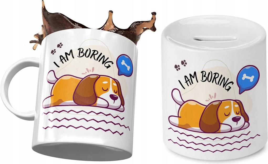 Kutyás bögre persely ajándék szett fényképes nyomtatással