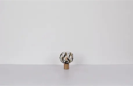 Globo 15759-1 Fali spotlámpa, fém fekete matt, fém arany színű, fekete patinázott, tiszta akril kristályok, SzxM: 120x160mm, Mélység: 210mm, 1x E14 25W 230V izzó nélkül