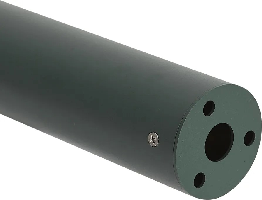 Modern kültéri oszlop zöld színben, bordázott üveggel, LED szolár IP65 - Ribble Mushroom