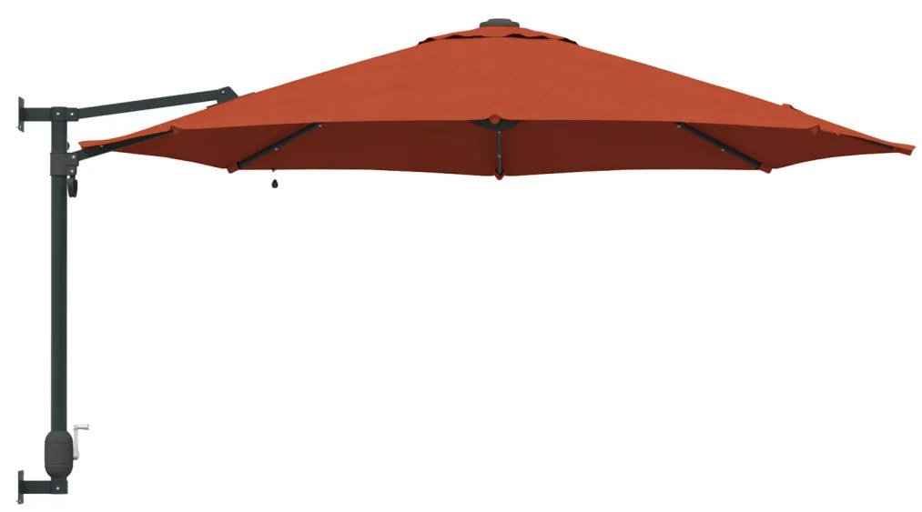 Falra Szerelhető Kert Napernyő LED-del Terrakotta 248 cm