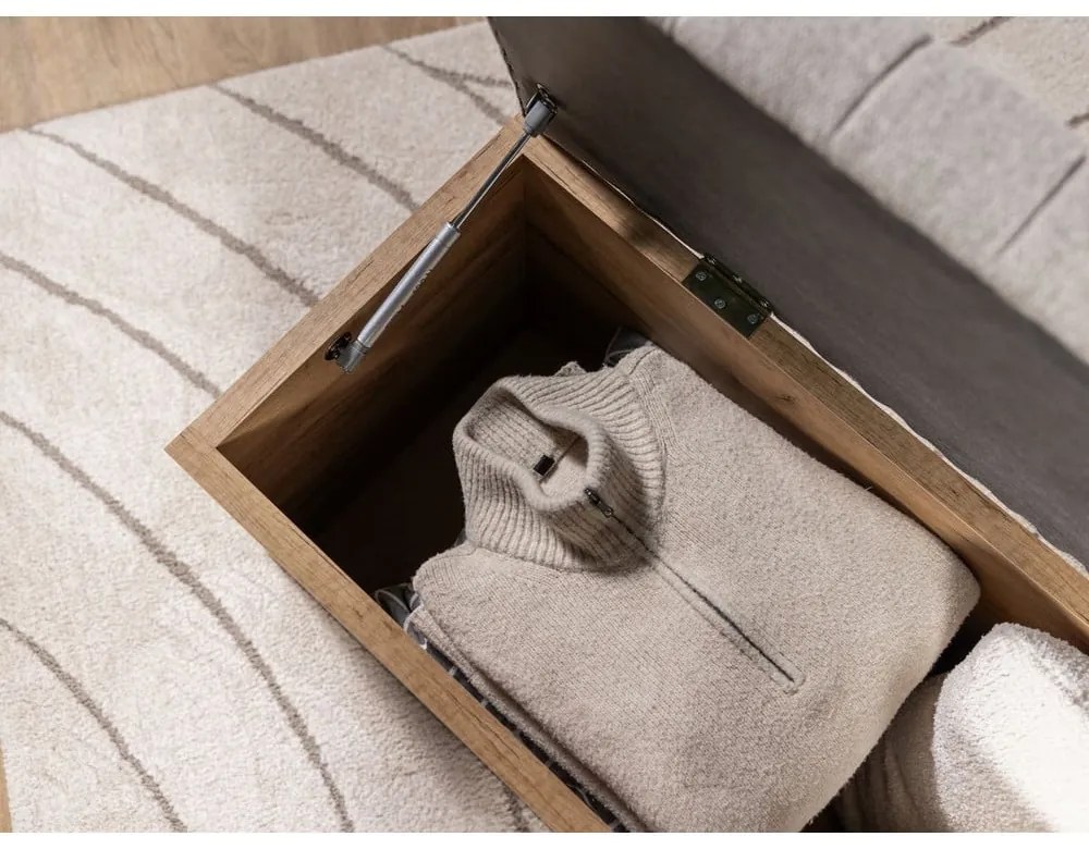 Világosszürke-natúr színű pad Oceane – Bobochic Paris