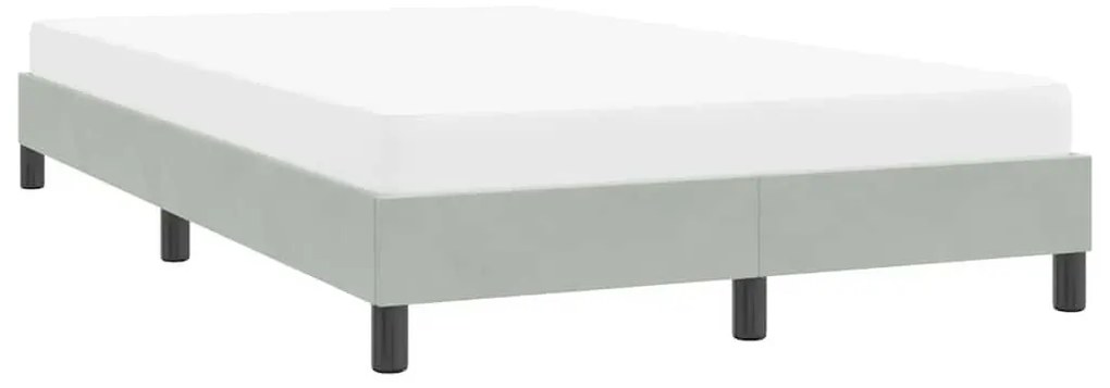 vidaXL ágykeret matrac nélkül Világosszürke 120x210 cm Velvet