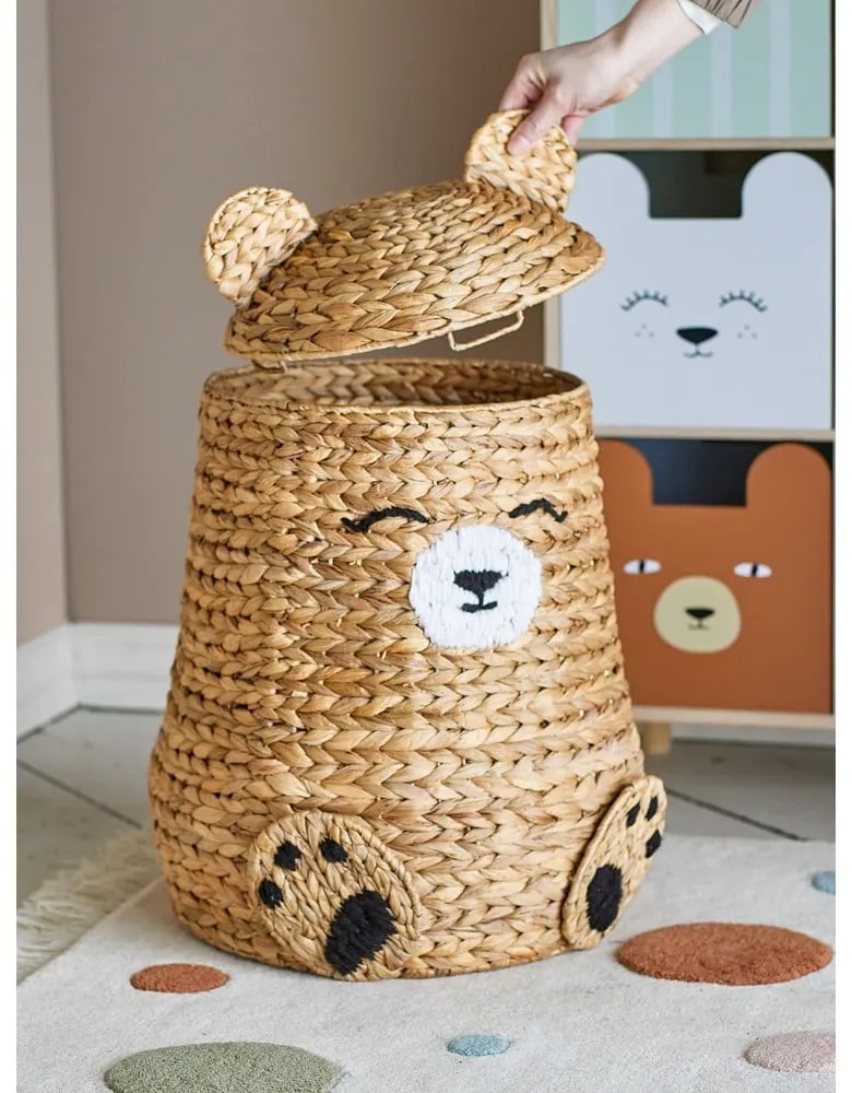 Natúr színű vízijácint játéktároló kosár ø 40x57 cm Timone – Bloomingville Mini