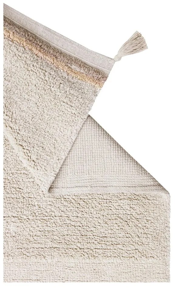 Krémszínű mosható kézi szövésű pamut szőnyeg 200x300 cm Bloom Natural – Lorena Canals