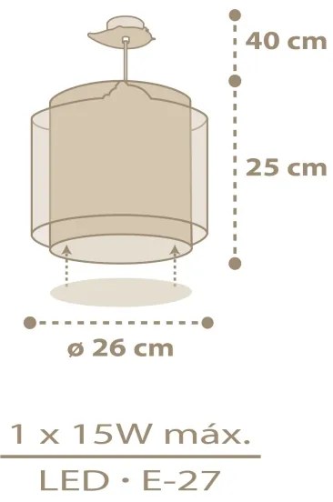 Dalber 76872 - Gyerek csillár BABY CHICK 1xE27/15W/230V