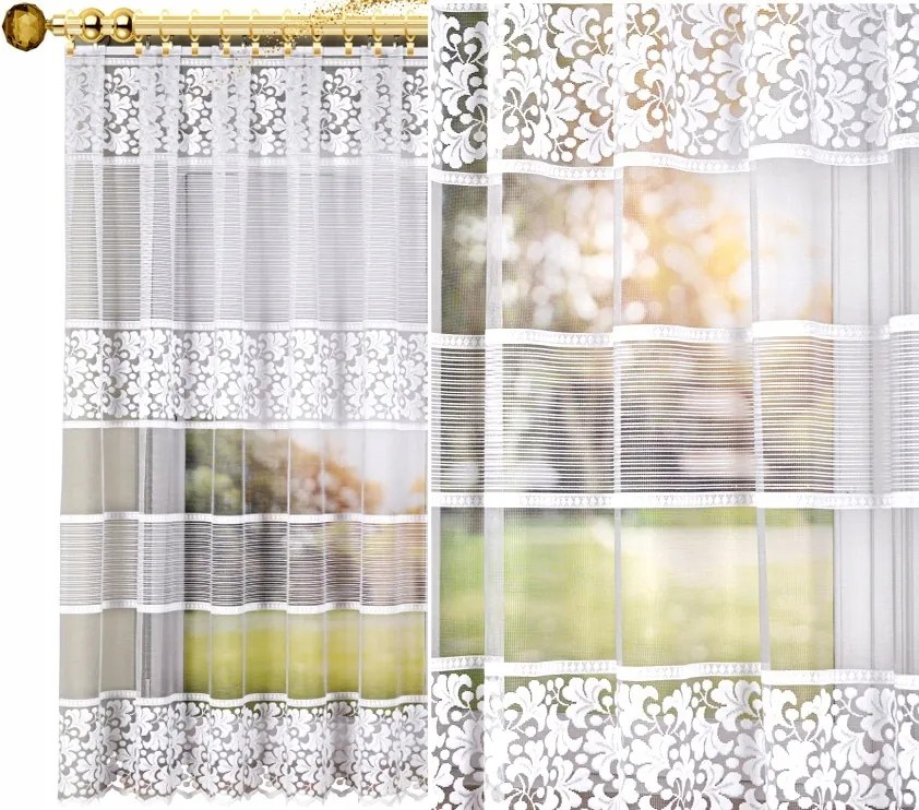 Minta 017563 méret 400x170cm jacquard függöny, egyenes (szegélyekkel)