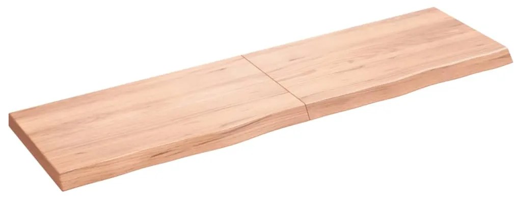 világosbarna kezelt tömör tölgyfa asztallap 180x50x(2-6) cm