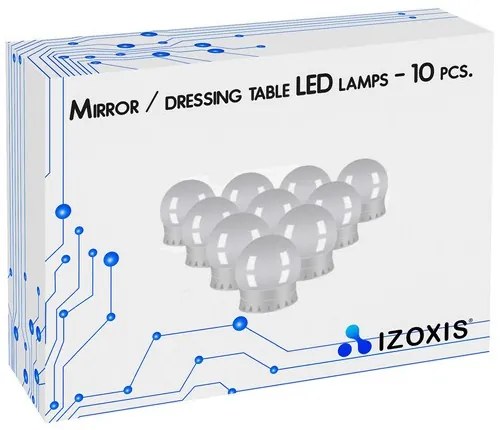 LED tükör/fésülködőasztal lámpák - 10 db.