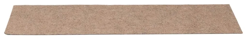 öntapadós lépcsőszőnyegek 30 db 76 x 20 cm világosbarna téglalap alakú