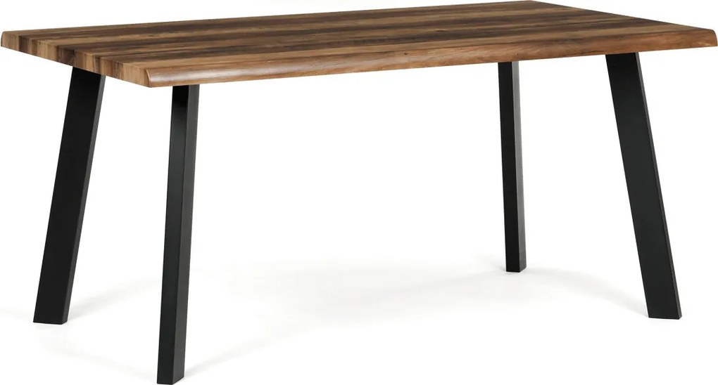 Étkezőasztal 160 × 90 cm MDF öreg fa OLW