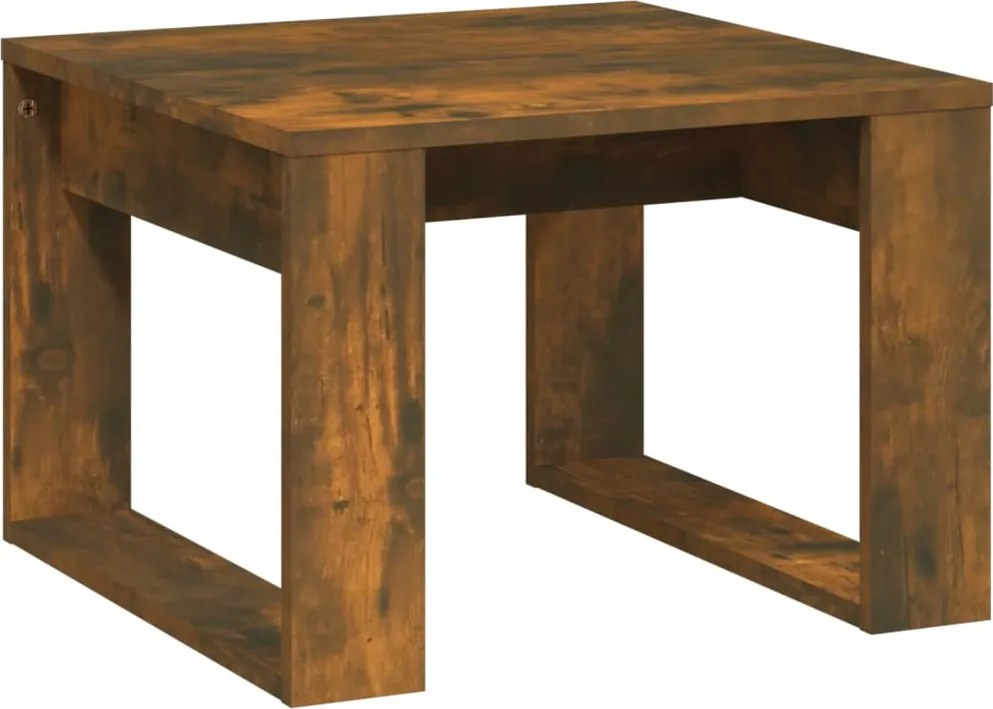 vidaXL füstös tölgy színű szerelt fa kisasztal 50 x 50 x 35 cm