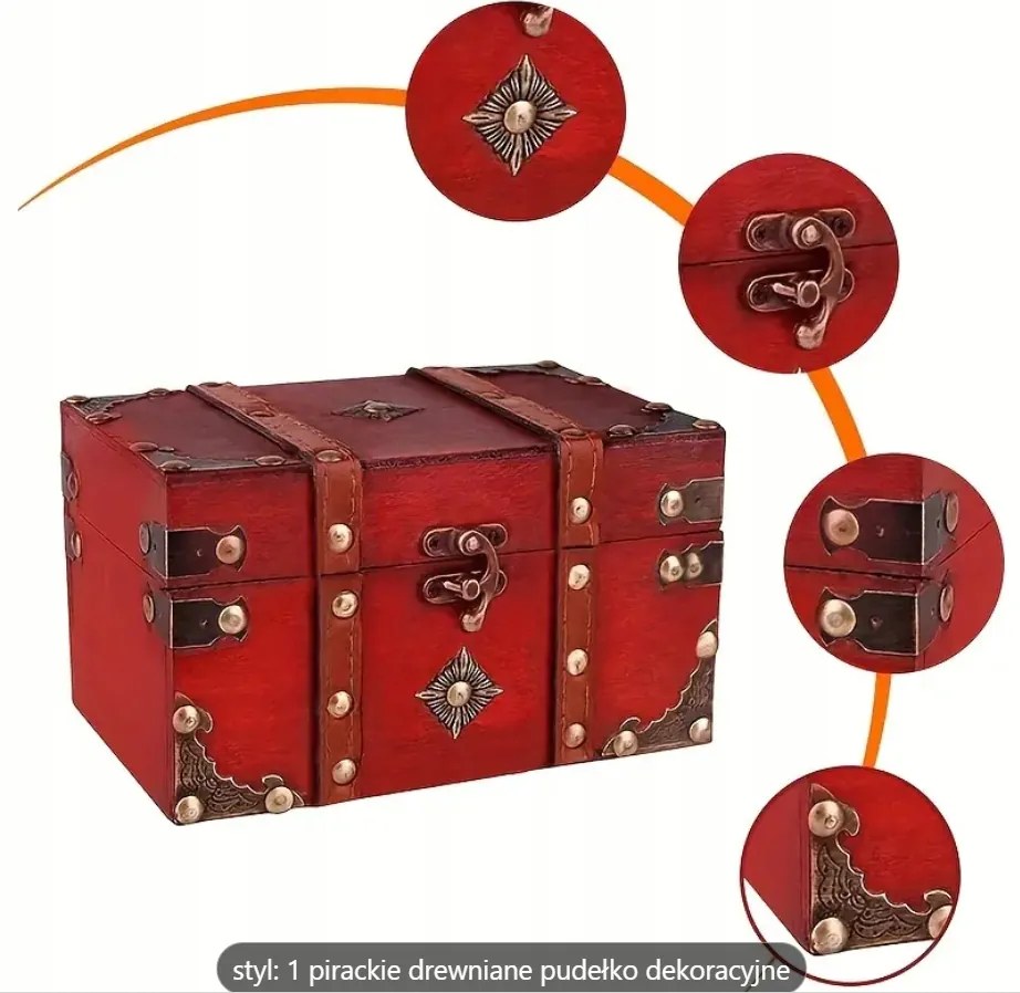 Fa Ékszerdoboz Exkluzív Láda 22X15x13,5cm Ajándék Nagy