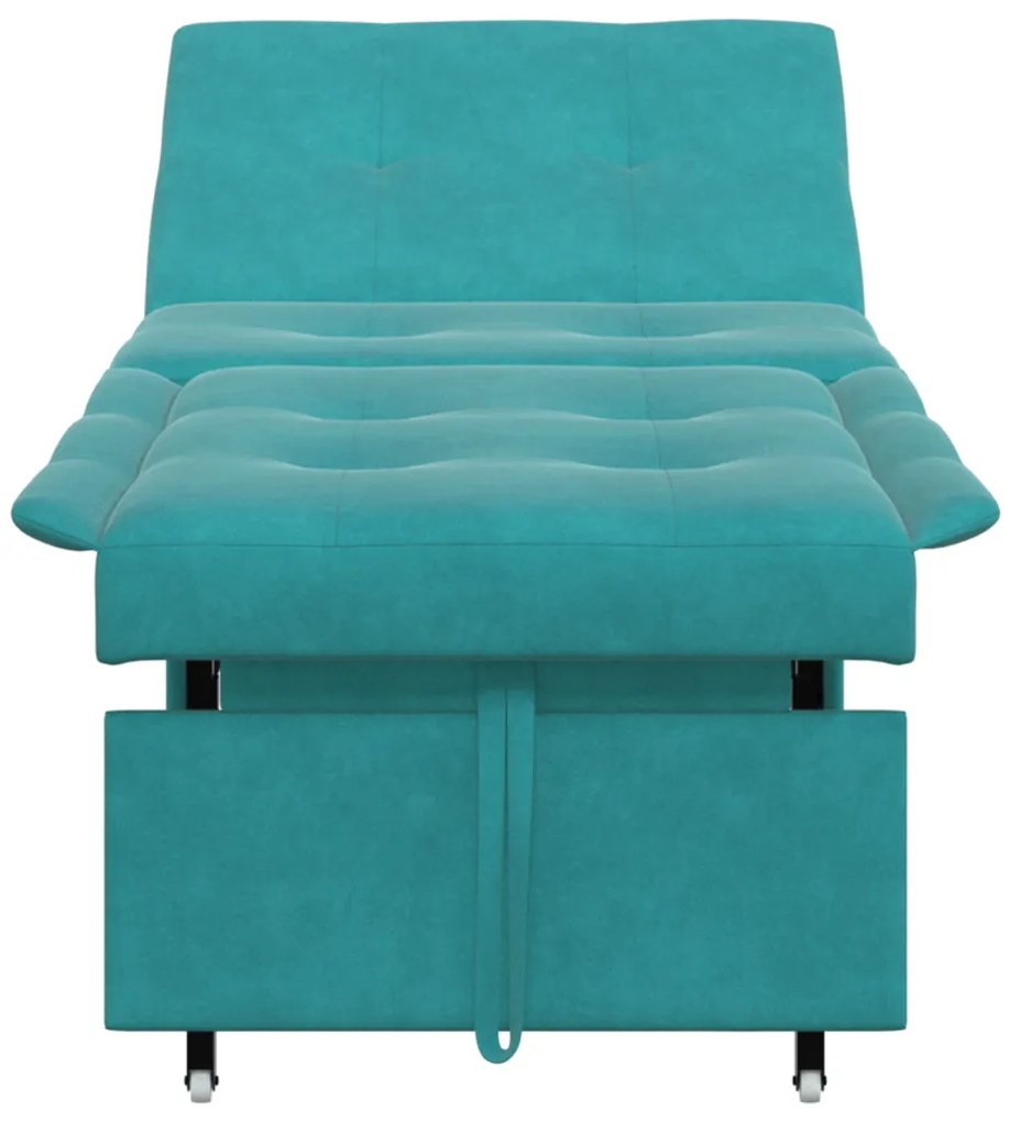 Kanapéágy Türkiz 67 x 194 x 38 cm Bársony