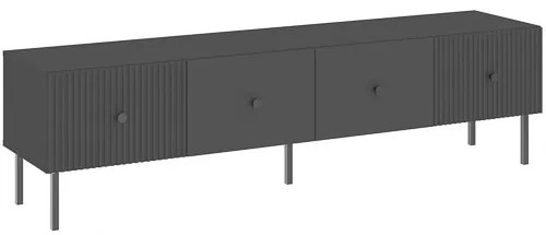 TV-állvány 180 cm, fekete VIENA LOWBOARD