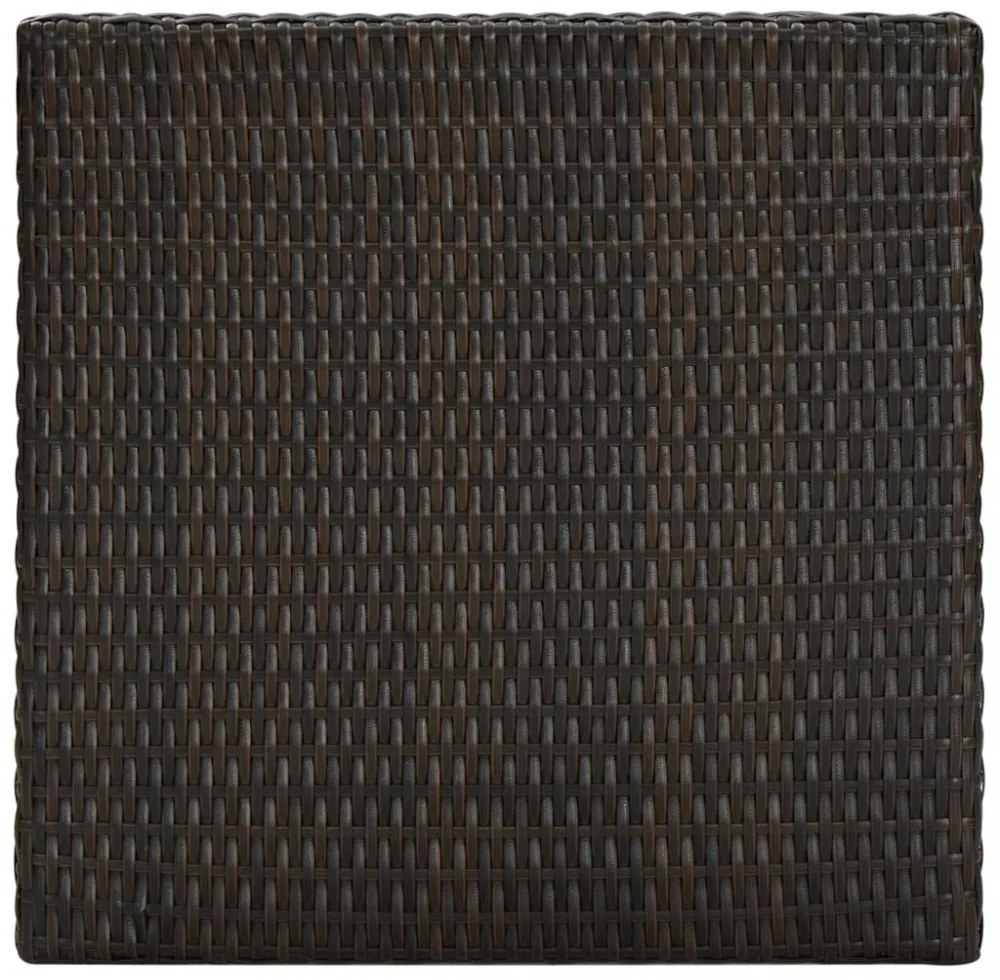 3 részes barna polyrattan kerti bárszett kartámasszal