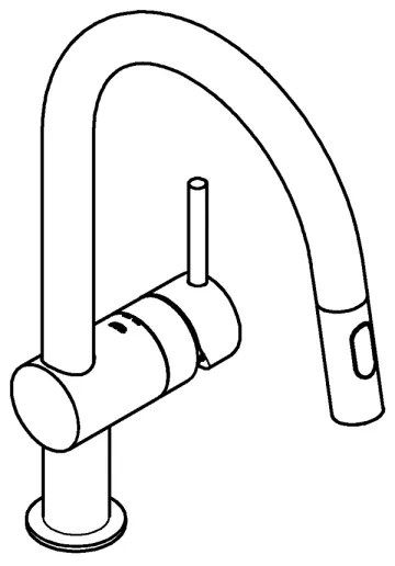 GROHE 32321GN2 - EUROCUBE mosogató csaptelep, arany