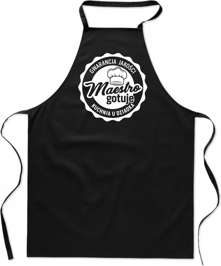 Konyhai Kötény fekete Nagypapa Konyha Maestro ajándék nappali FA_712_cz
