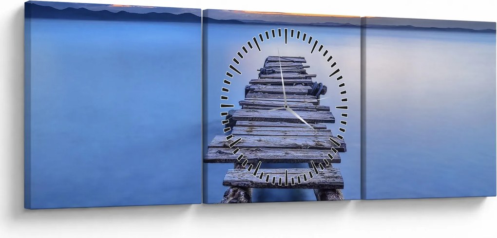 Kép - Pier, Zadar, Croatia (órával) (90x30 cm)