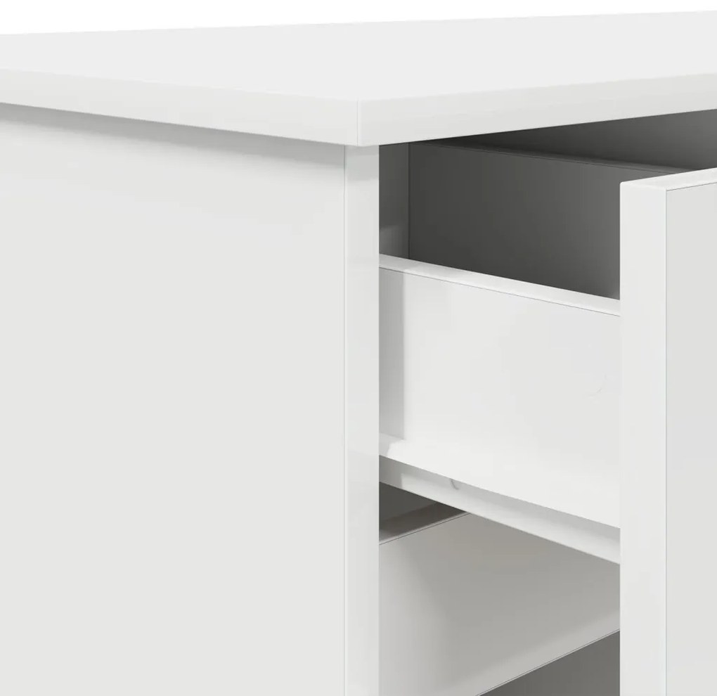 Asztal Fehér 140x49x76 cm Szerelt fa