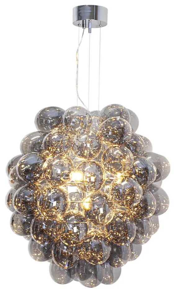 ByRydens 4202230-4500 - DELUXE zsinóros csillár 4xE14/5W/230V szürke/füstszínű