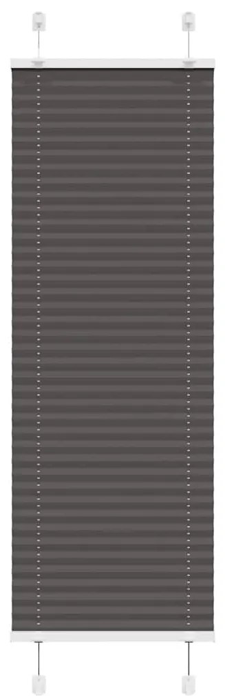 pliszírozott redőny fekete 45x100 cm szövetszélesség 44,4 cm