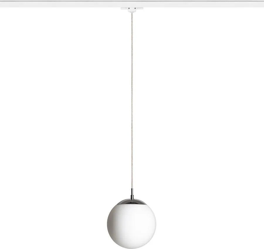 RENDL LUNA 20 háromáramkörös sínre opálüveg/króm 230V LED E27 11W