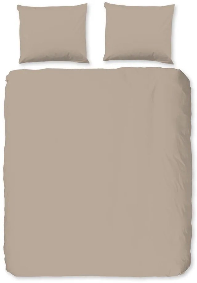 Barna kétszemélyes hosszabbított flanel ágyneműhuzat 240x220 cm – Good Morning
