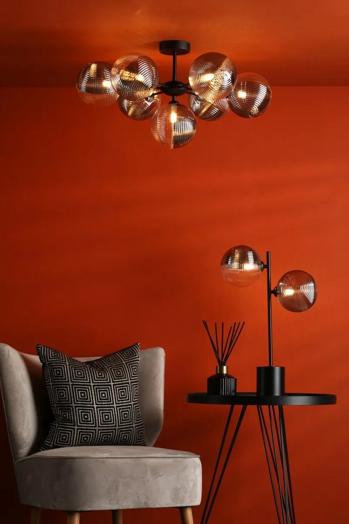 Dar Lighting modern mennyezeti lámpa cohen matt fekete darcoh3422-19