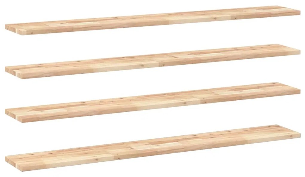 4 db kezeletlen tömör akácfa függőpolc 160 x 20 x 2 cm