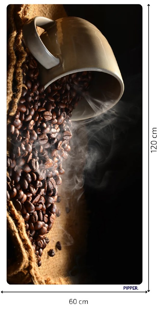 PIPPER. Öntapadós textiltapéta "Kávéscsésze"