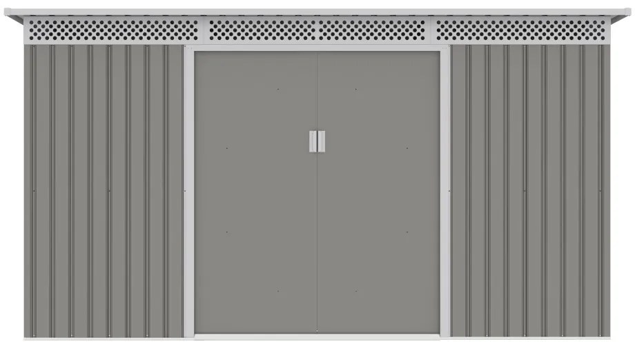 Kerti ház G21 GRAH 483 - 340 x 142 cm, metál szürke