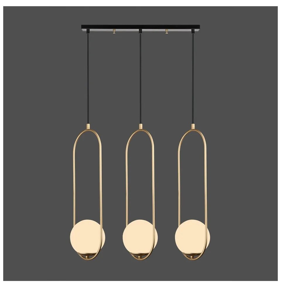 Arch aranyszínű függőlámpa, magasság 146 cm - Squid Lighting