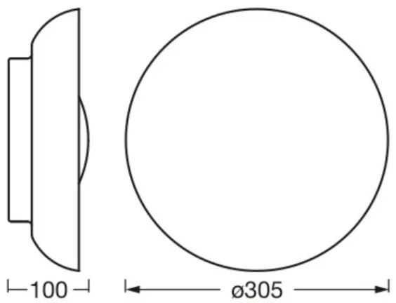 Ledvance - Mennyezeti lámpa ORBIS MILAN 2xE27/10W/230V fekete