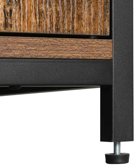 FIRA barna/fekete komód