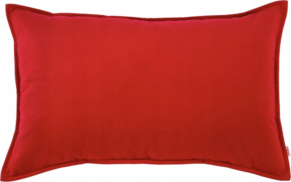 Díszpárna plüss piros 30x50